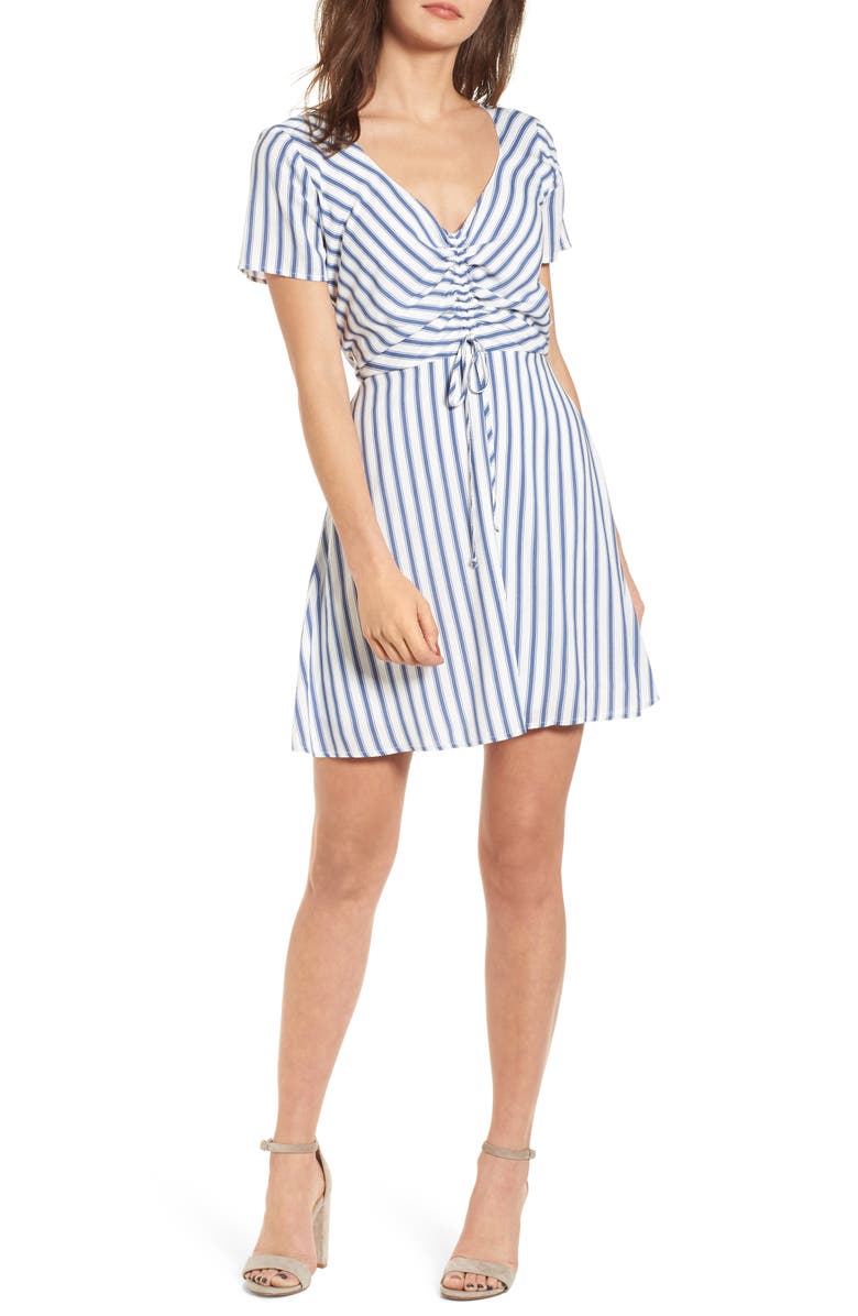 Row A Cinch Front Minidress, Main, color, 