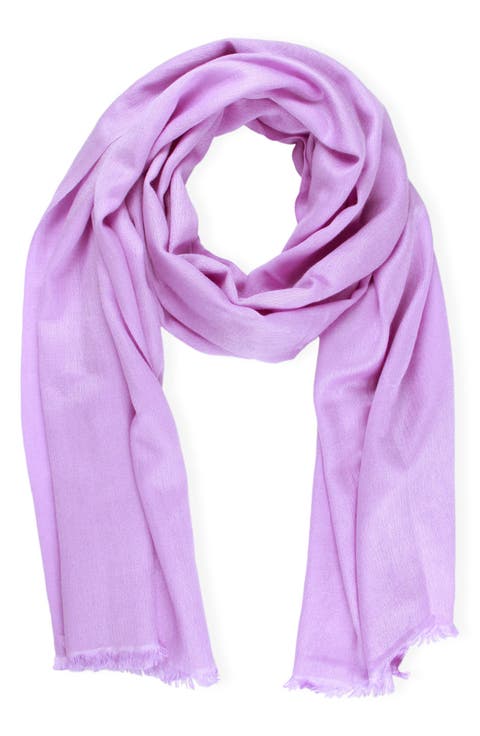 Cashmere Silk Eyelash Fringe Scarf