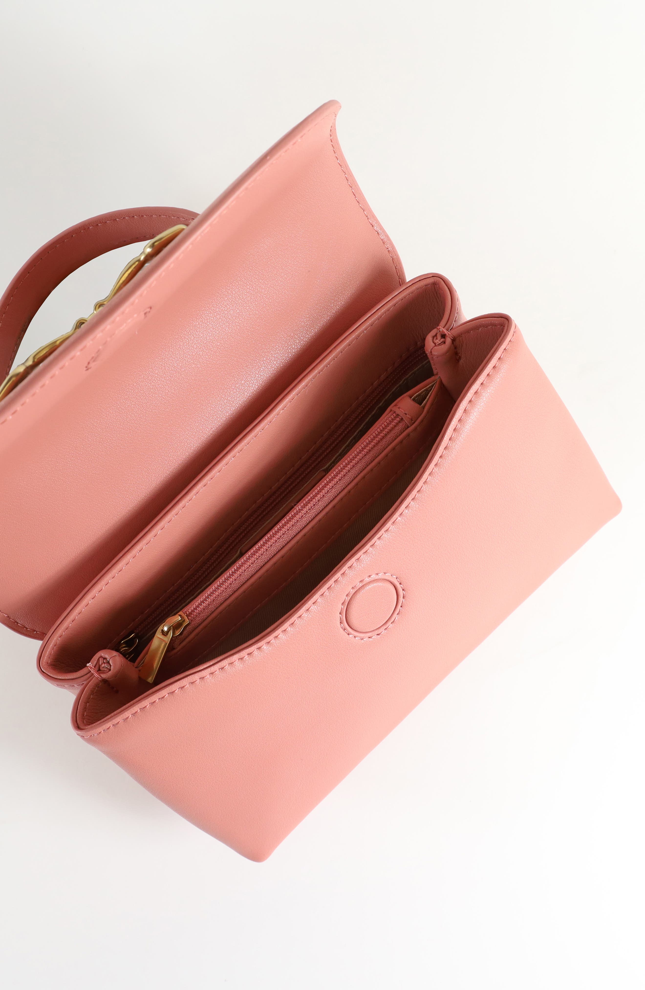 Sam Edelman Loriane Top Handle Bag, Alternate, color, Coral