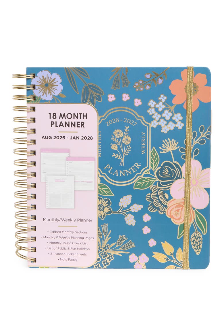 Flower Garden 18-Month Planner, Main, color, ASST