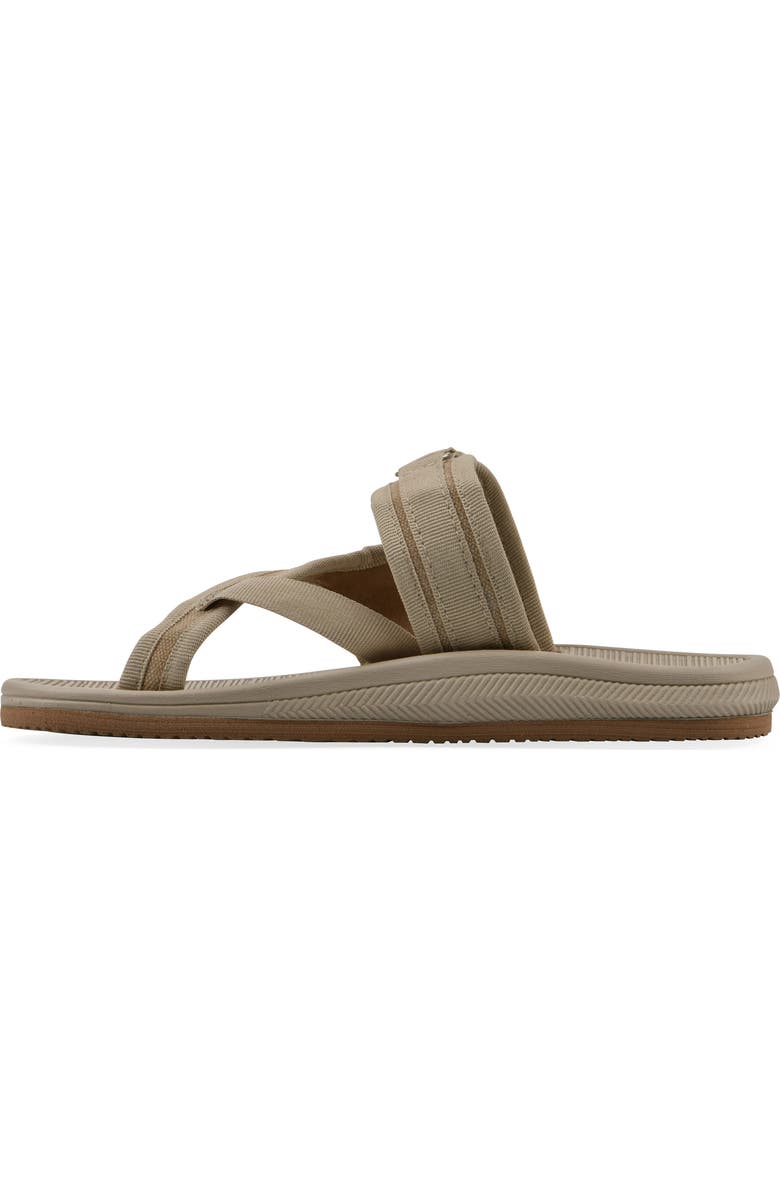 CLIFFS BY WHITE MOUNTAIN Basket Woven Slide Sandal, Alternate, color, Khaki Sandalwood Fabric
