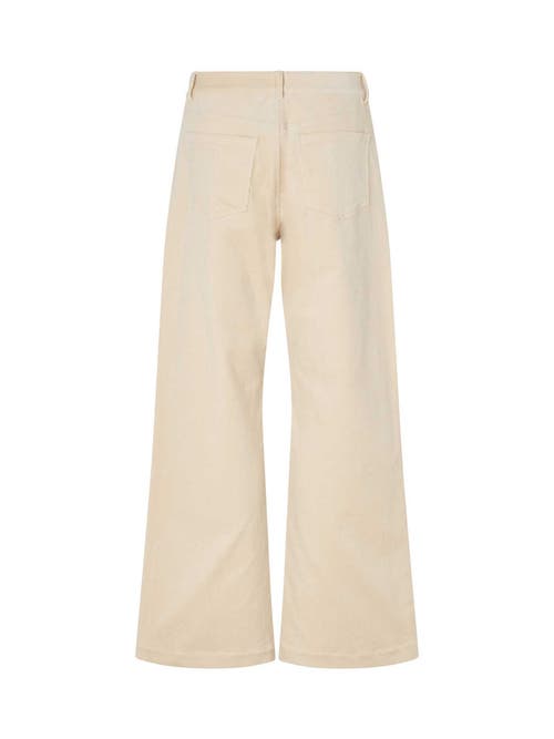 Masai Copenhagen Wide Leg Velvet Pants In Neutral