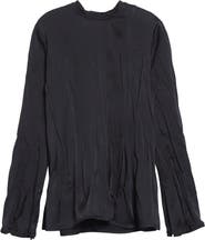 Jil Sander Long Sleeve Reversed Satin Top