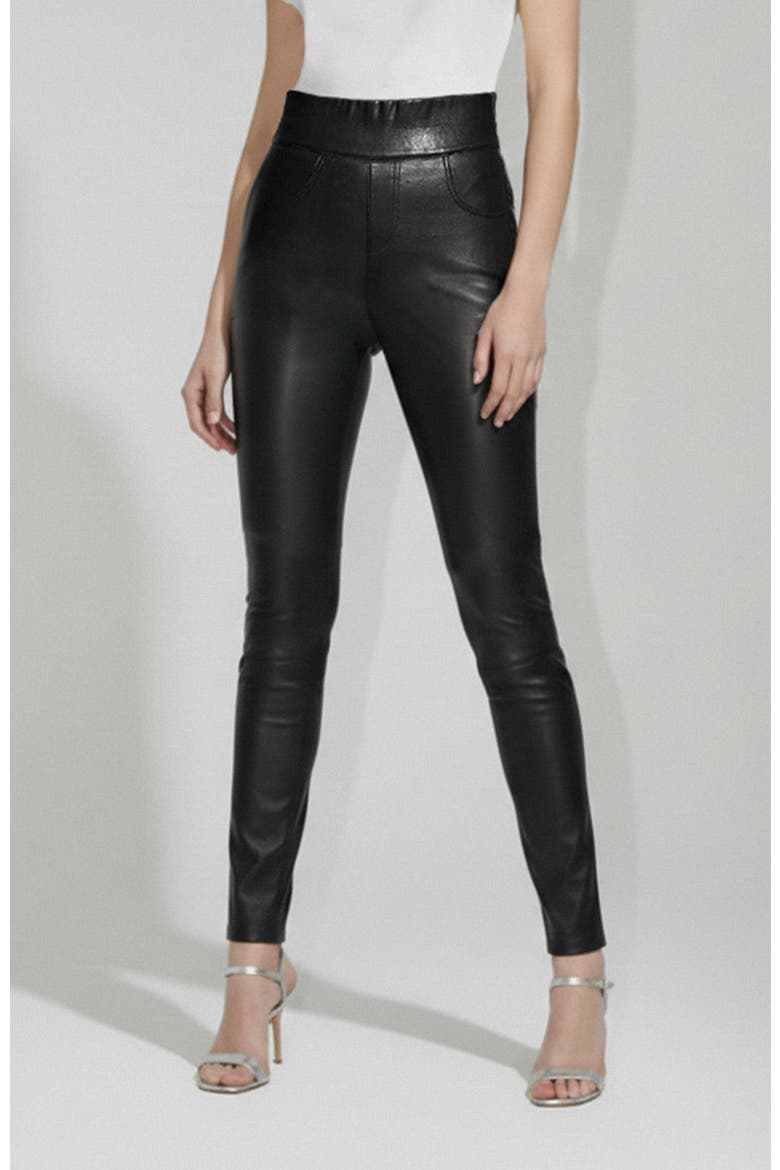 Gigi Stretch Leather Leggings, Main, color, Black