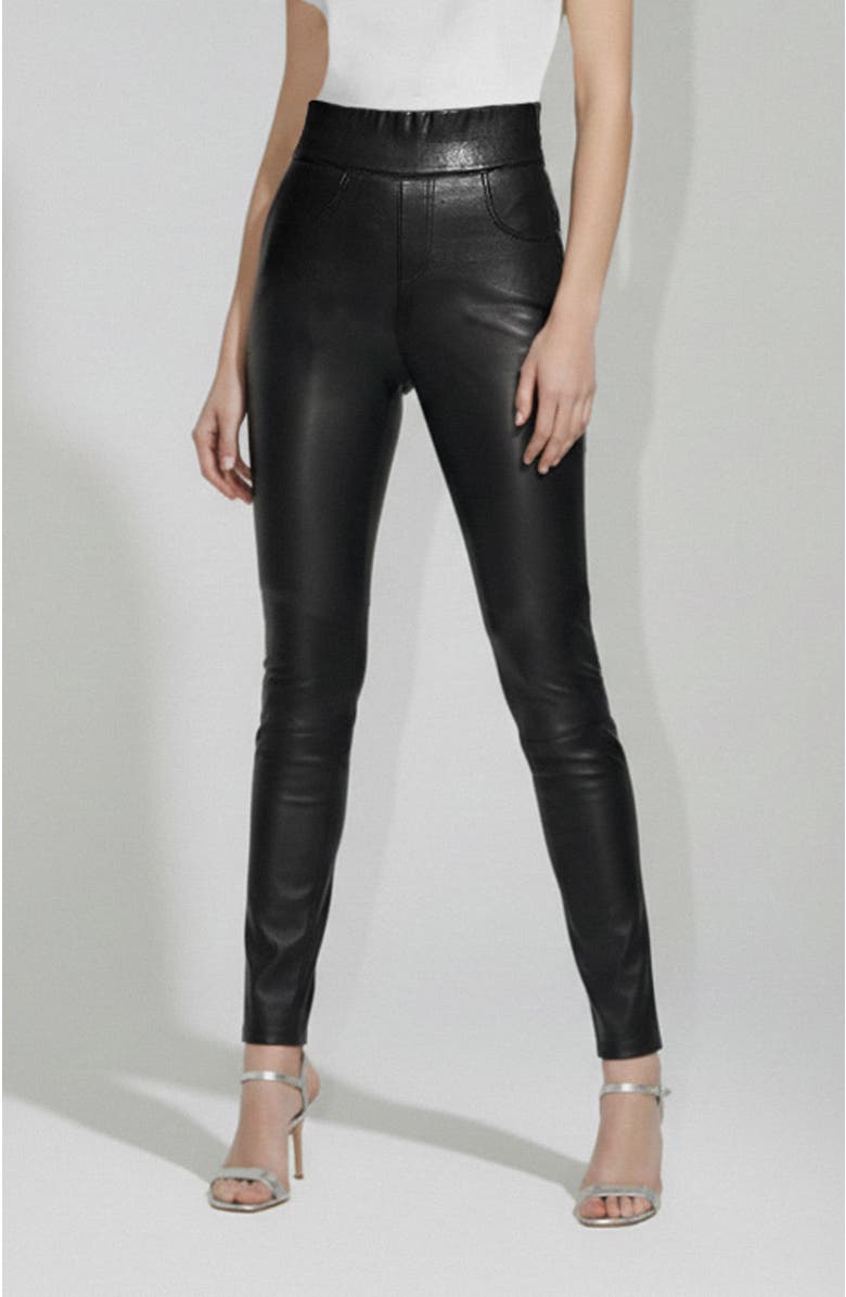 AS by DF Gigi Stretch Leather Leggings, Main, color, Black