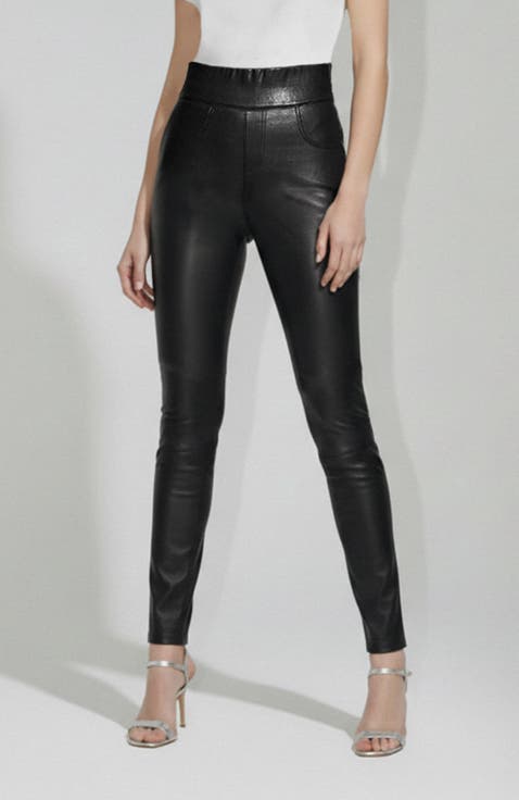 Gigi Stretch Leather Leggings
