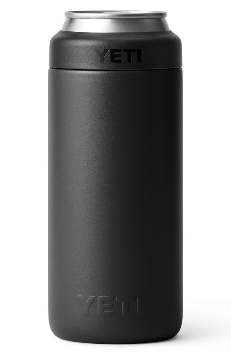 YETI Rambler Colster 12-Ounce Slim Can Cooler, Alternate, color, Black