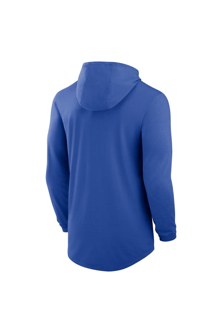 Men's Nike Royal Duke Blue Devils Lightweight Performance Long Sleeve Hoodie T-Shirt, Alternate, color, Royal