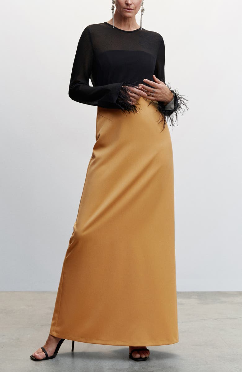 MANGO Flowy Maxi Skirt, Alternate, color, 