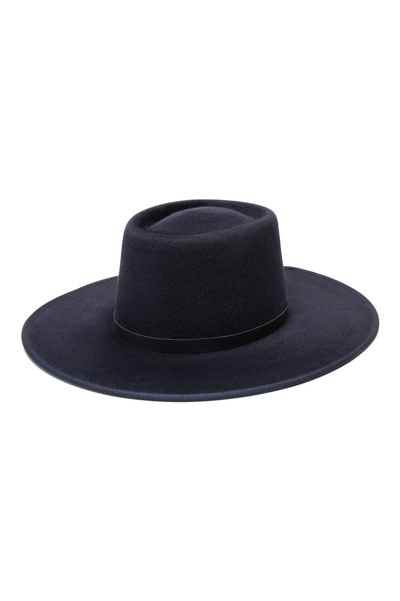 Brush Wool Felt Rancher Hat, Main, color, MIDNIGHT