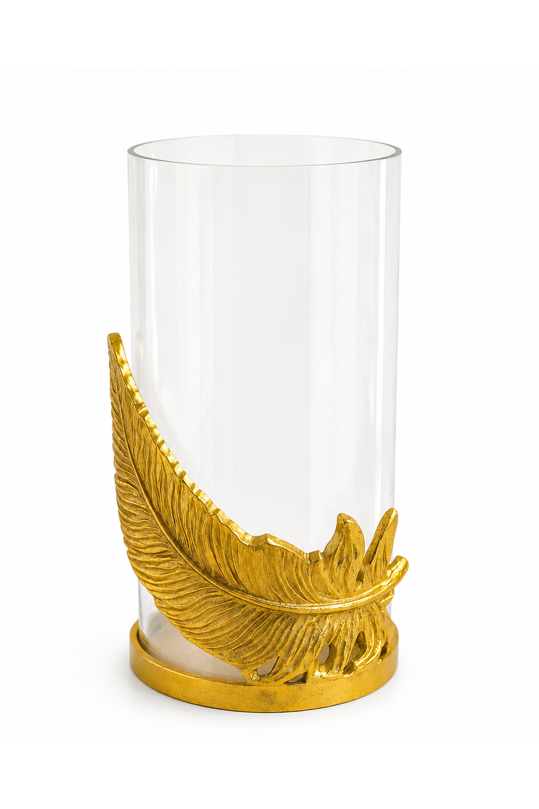 Fleather Glow Candle Holder, Main, color, Gold
