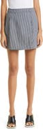 ATM Anthony Thomas Melillo Ticking Stripe Wrap Miniskirt