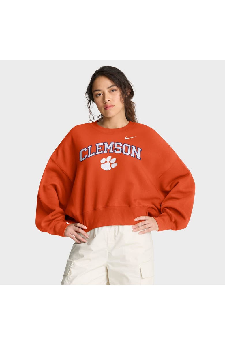 Nike Women's Nike Orange Clemson Tigers Oversized Phoenix Arch Pullover Sweatshirt, Alternate, color, Orange