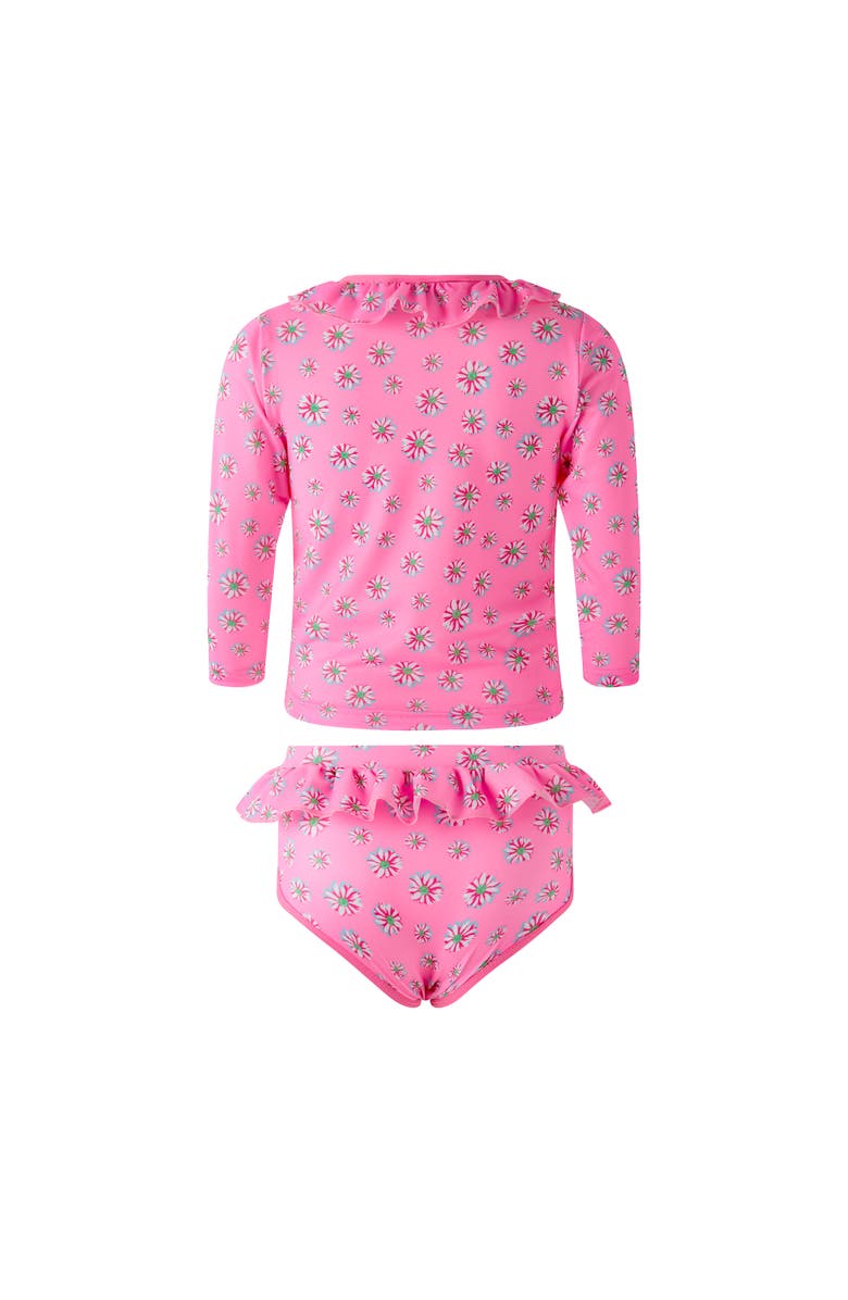 Rachel Riley Daisy Rashguard Set, Alternate, color, Pink