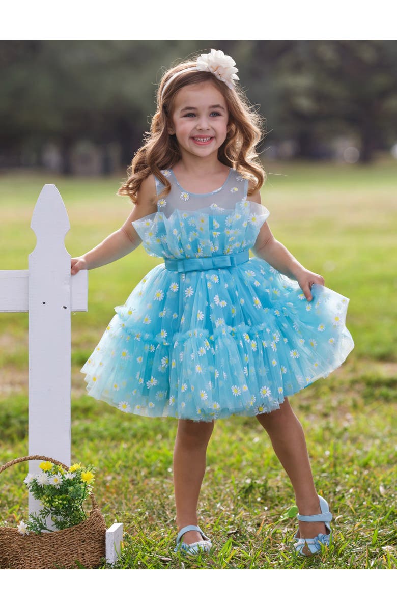 Mia Belle Girls Girls Daydream Daisy Embroidered Floral Tutu Dress, Alternate, color, 