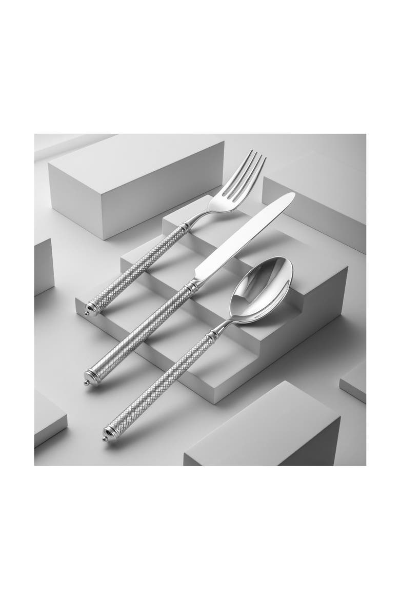 Solitaire 5-Piece Flatware Place Setting, Alternate, color, SILVER