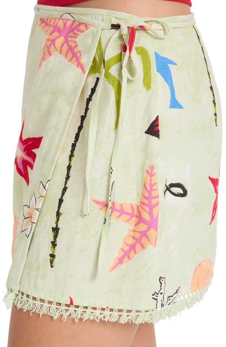 Billabong Lottie Hall Woven Wrap Miniskirt, Alternate, color, 