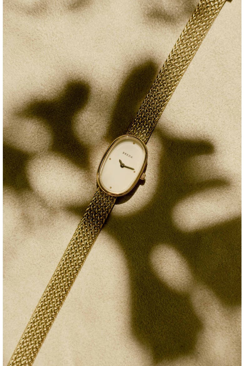 Jane Tethered Mesh Strap Watch, 18mm, Alternate, color, GOLD