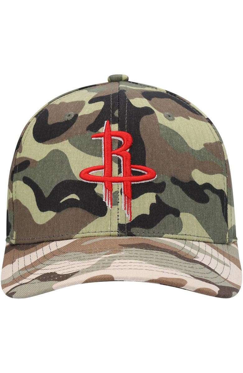 Mitchell & Ness Men's Mitchell & Ness Camo Houston Rockets Woodland Desert Snapback Hat, Alternate, color, 