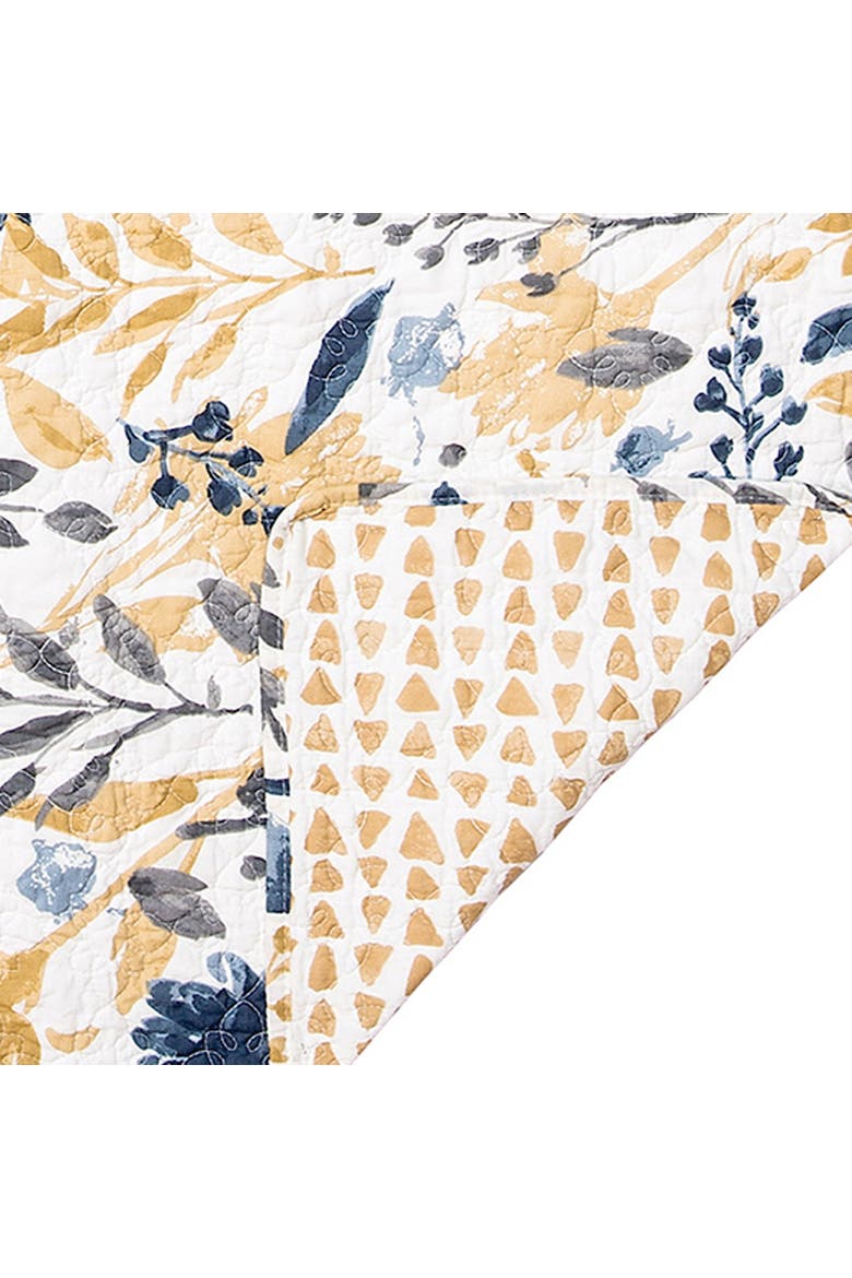 Natural Home Cotton Quilted 48" x 60" Accent Throw Blanket, Alternate, color, Yellow