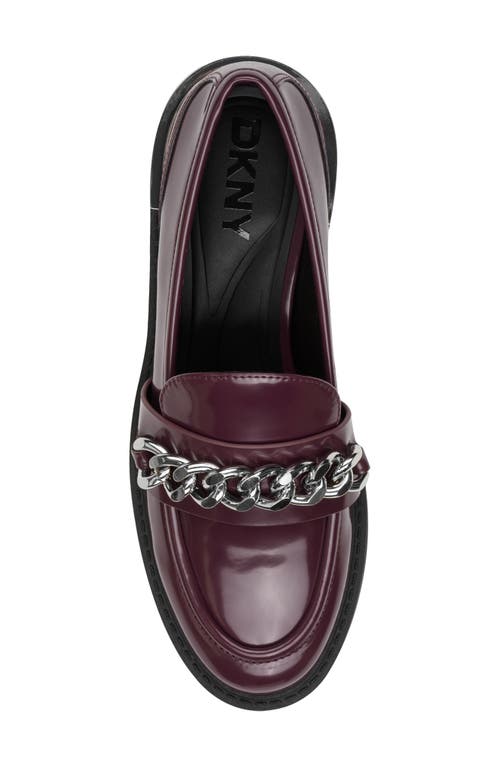 Dkny Ryleigh Chain Loafer In Burgundy