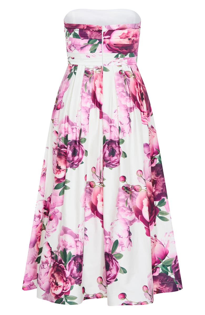 City Chic Rosalee Floral Maxi Dress, Alternate, color, Ivory Multi Bloom