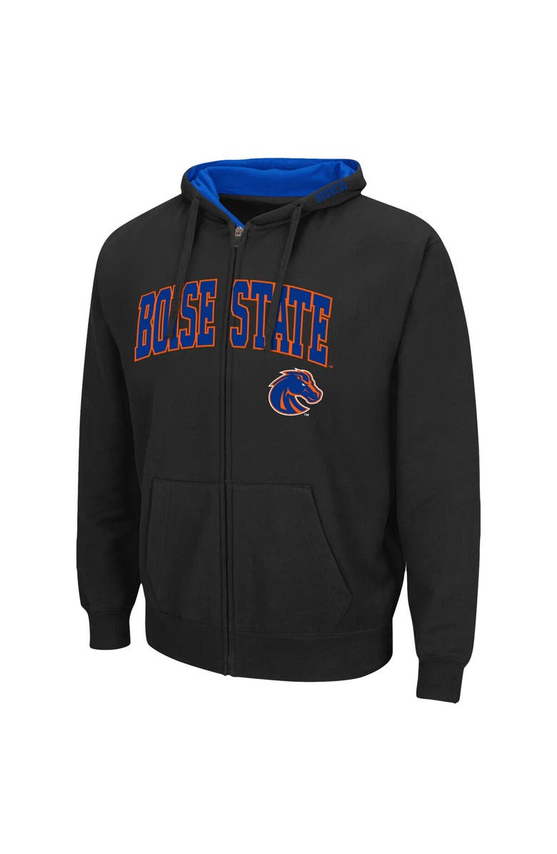 COLOSSEUM Men's Colosseum Black Boise State Broncos Arch & Logo 3.0 Full-Zip Hoodie, Alternate, color, 