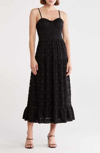 NSR Lace Bustier Midi Dress