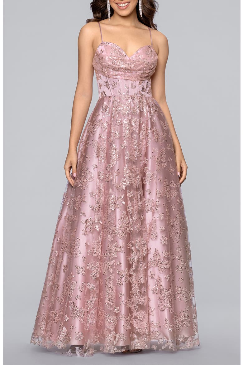 Butterfly Motif Sequin Ballgown video