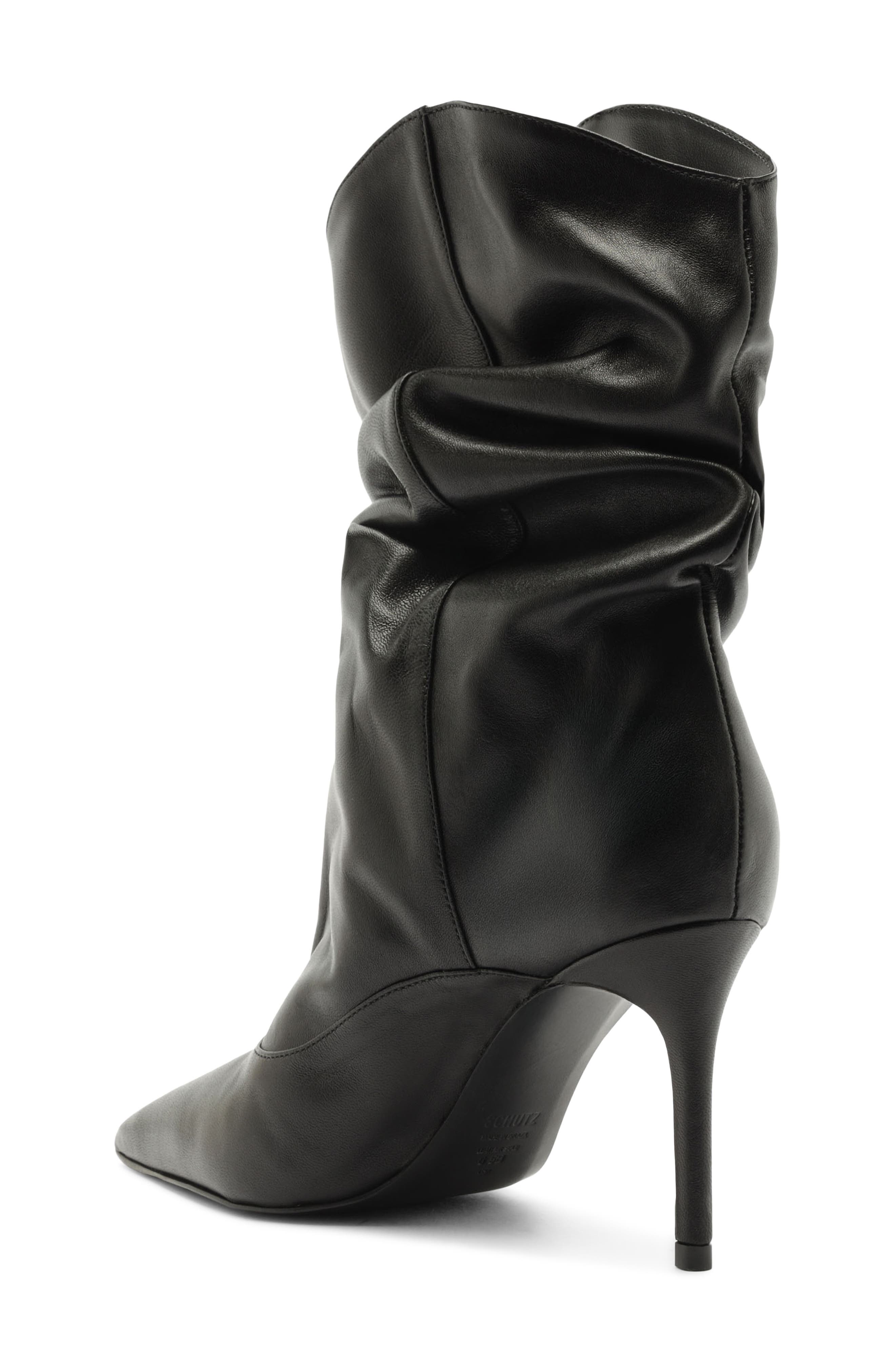 Maryana Slouch Pointed Toe Boot, Alternate, color, BLACK