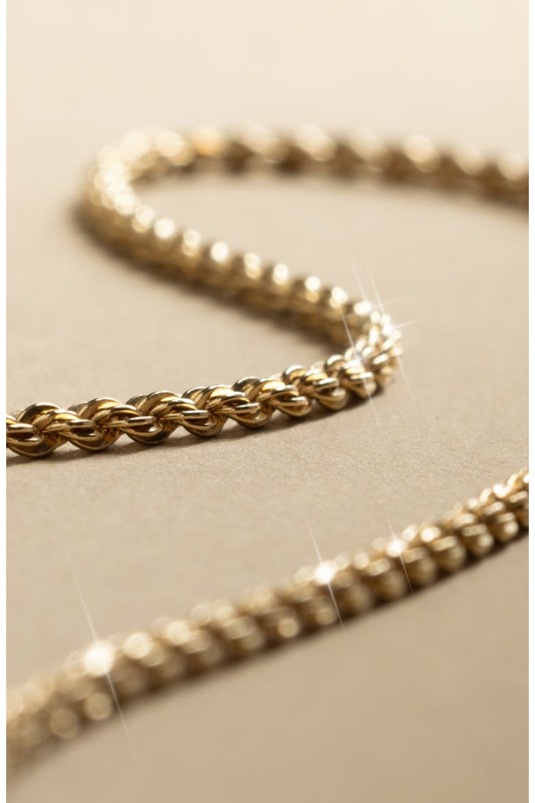 French Rope Chain Necklace, Alternate, color, GOLD FILLED