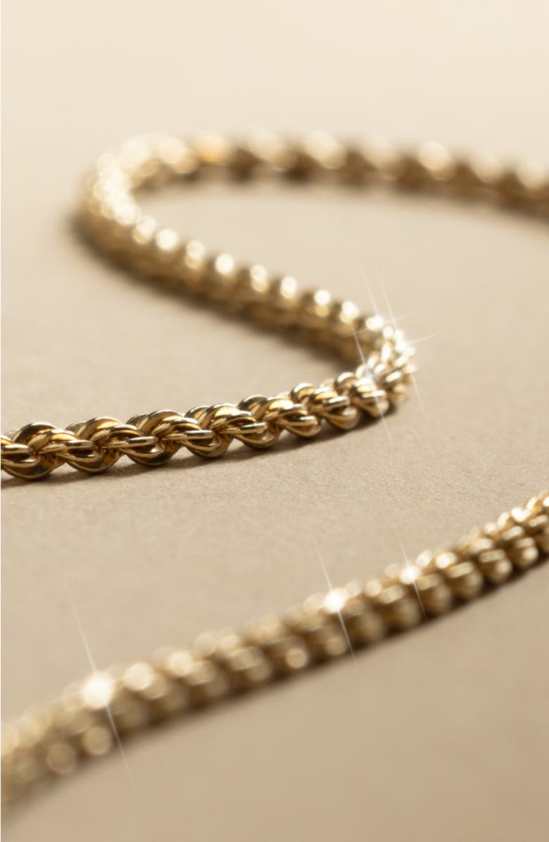 MADE BY MARY French Rope Chain Necklace, Alternate, color, Gold Filled