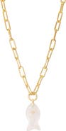MARLYN SCHIFF Sirena Fish Pendant Necklace