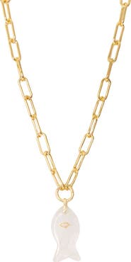 MARLYN SCHIFF Sirena Fish Pendant Necklace