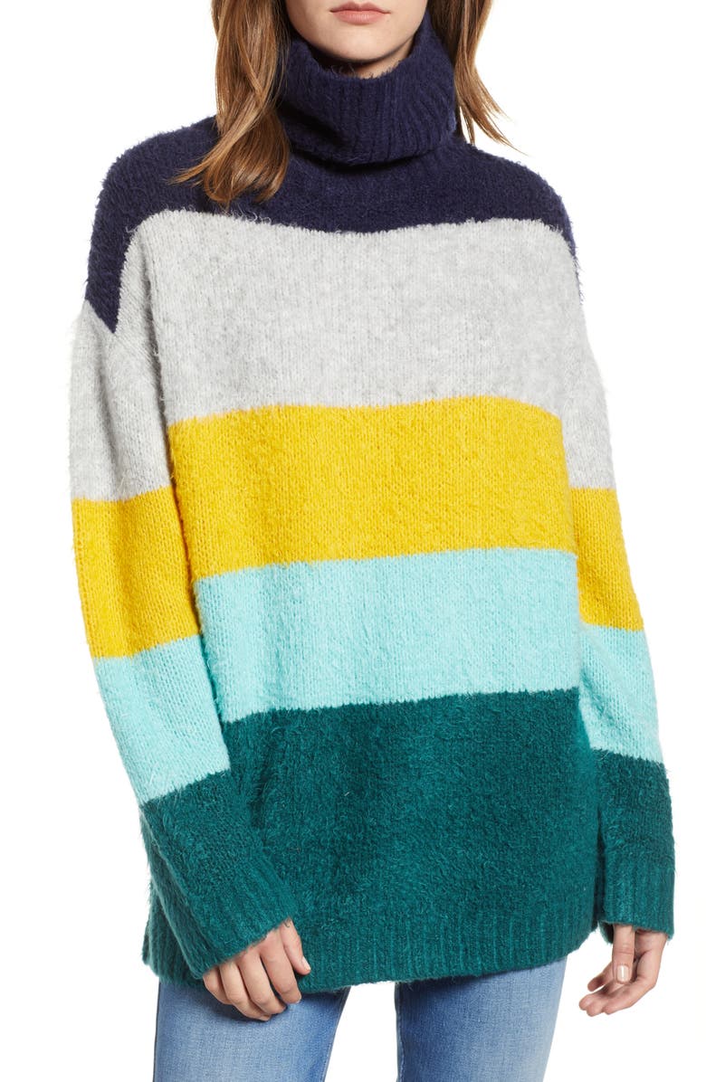 Chelsea28 Bold Stripe Oversize Sweater, Main, color, 