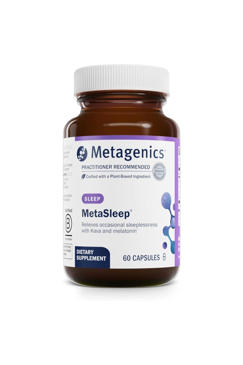 Dual-Phase Melatonin Sleep Supplement with Kava Root 60 Capsules, Main, color, None