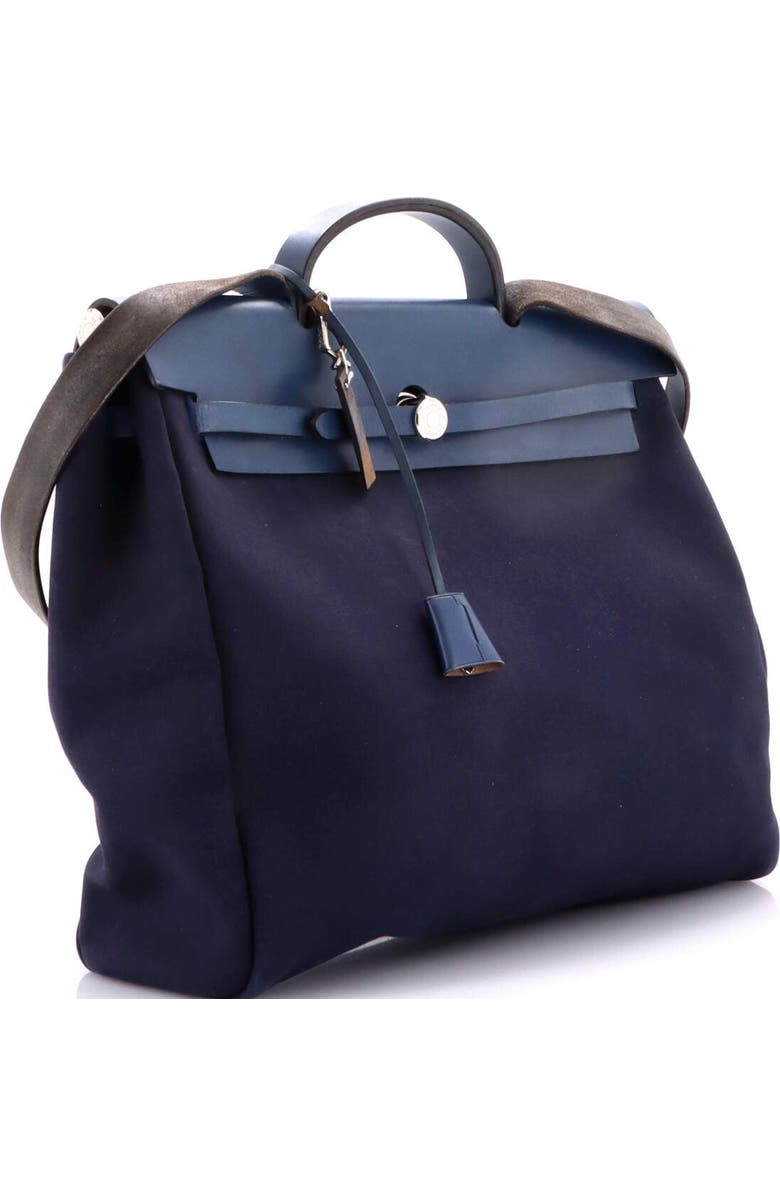 Pre-Owned Hermes Herbag Toile and Leather GM, Alternate, color, Bleu Indigo