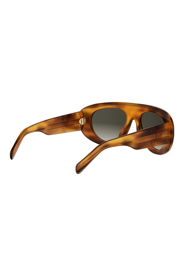 Triomphe Stamp 52mm Gradient Pilot Sunglasses, Alternate, color, BLNDHAV/BRNG