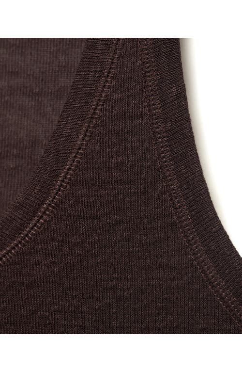 Mango Linen Sweater Tank In Brown