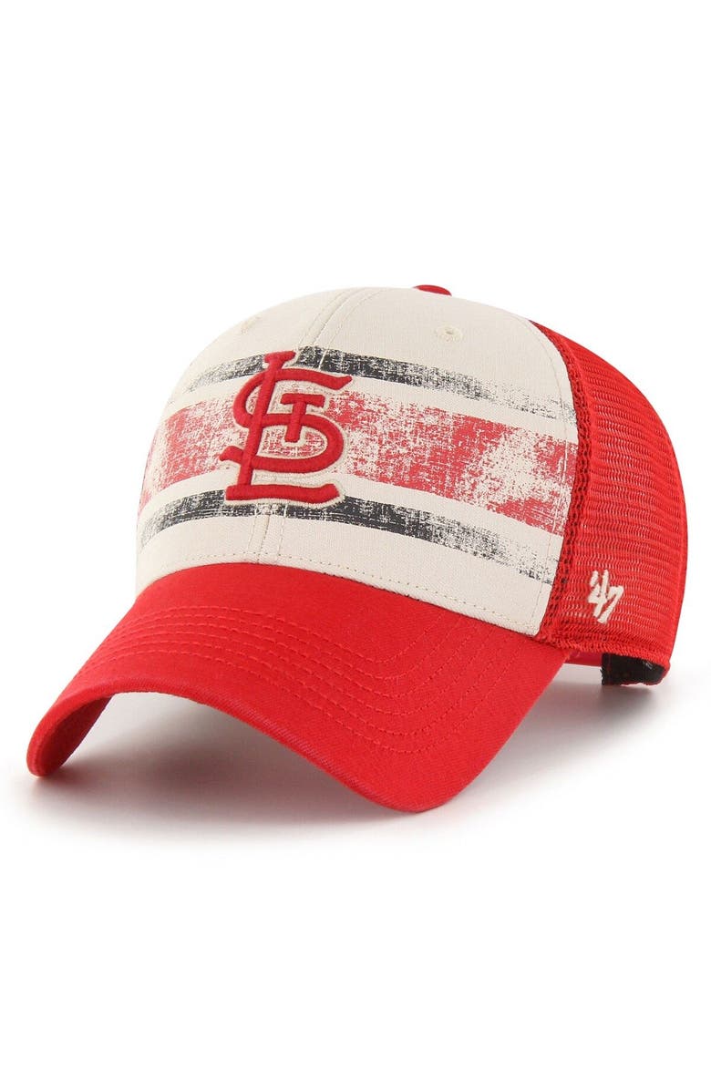'47 Men's '47 Red St. Louis Cardinals Breakout MVP Trucker Adjustable Hat, Main, color, Red
