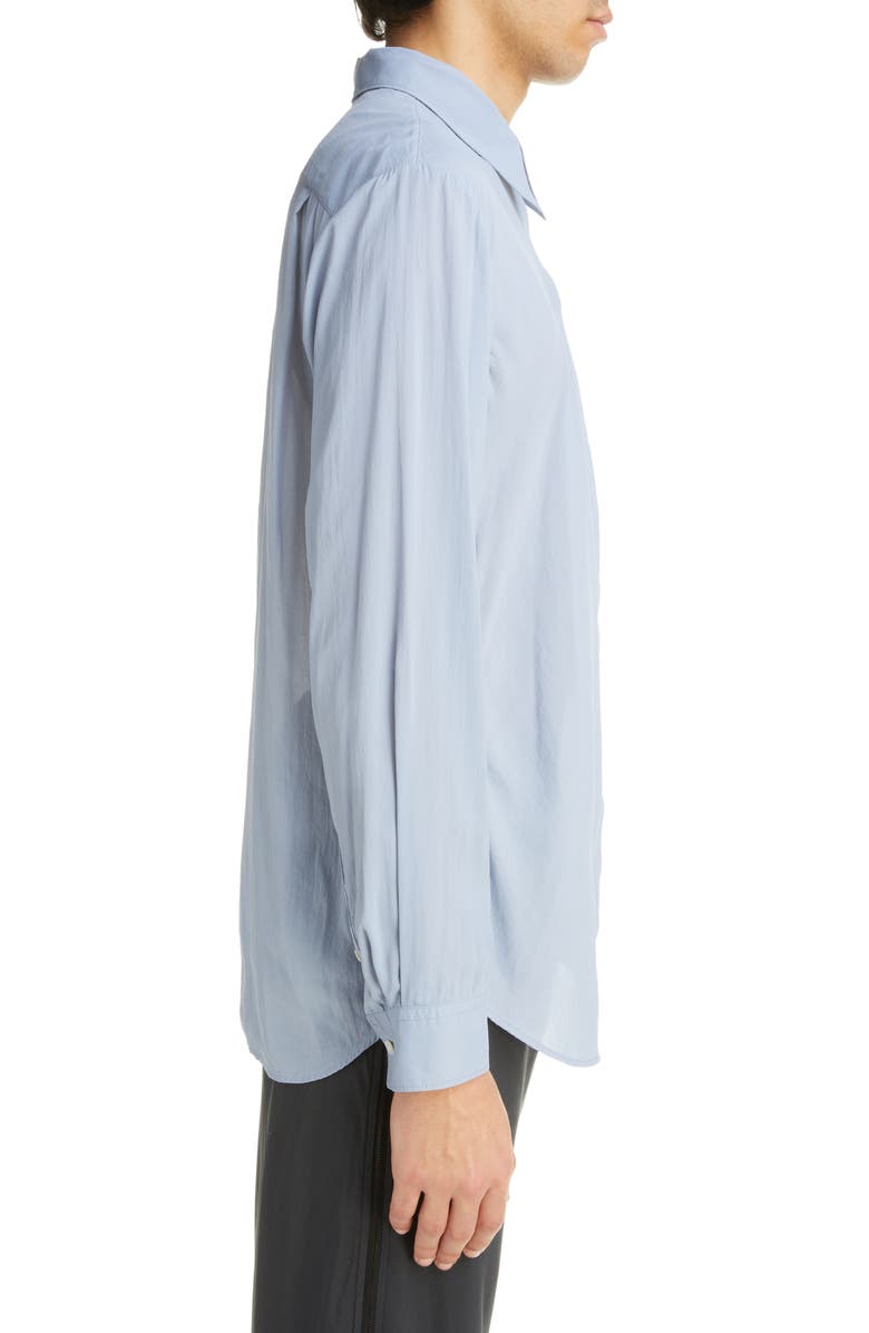 Acne Studios Nylon Chiffon Zip-Up Shirt, Alternate, color, 