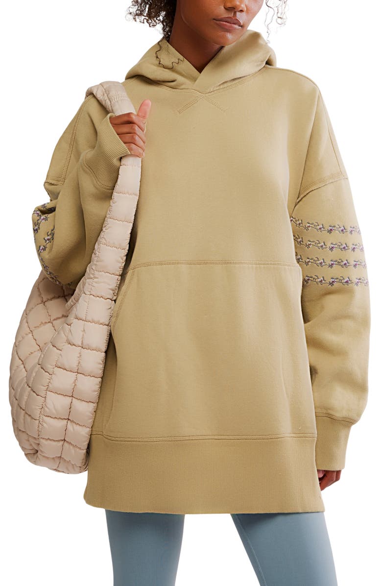 Free People At My Best Embroidered Hoodie, Main, color, 