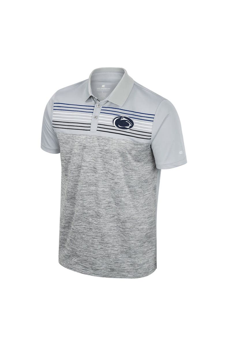 COLOSSEUM Men's Colosseum Gray Penn State Nittany Lions Cybernetic Polo, Alternate, color,