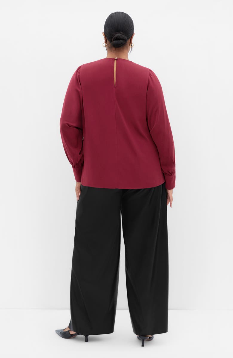 City Chic Katie Top, Alternate, color, Dark Cherry