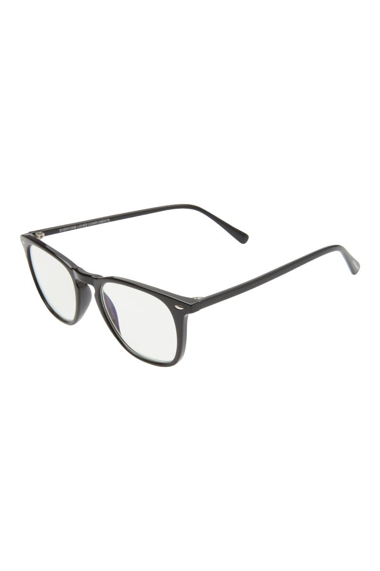 Griffin 51mm Blue Light Blocking Reading Glasses, Alternate, color, BLACK/ CLEAR