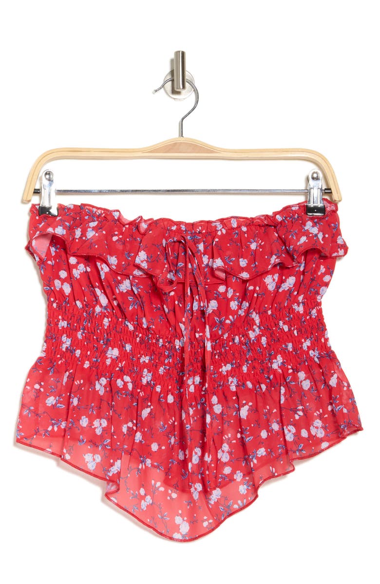 Madden Girl Smocked Waist Convertible Halter Top, Alternate, color,