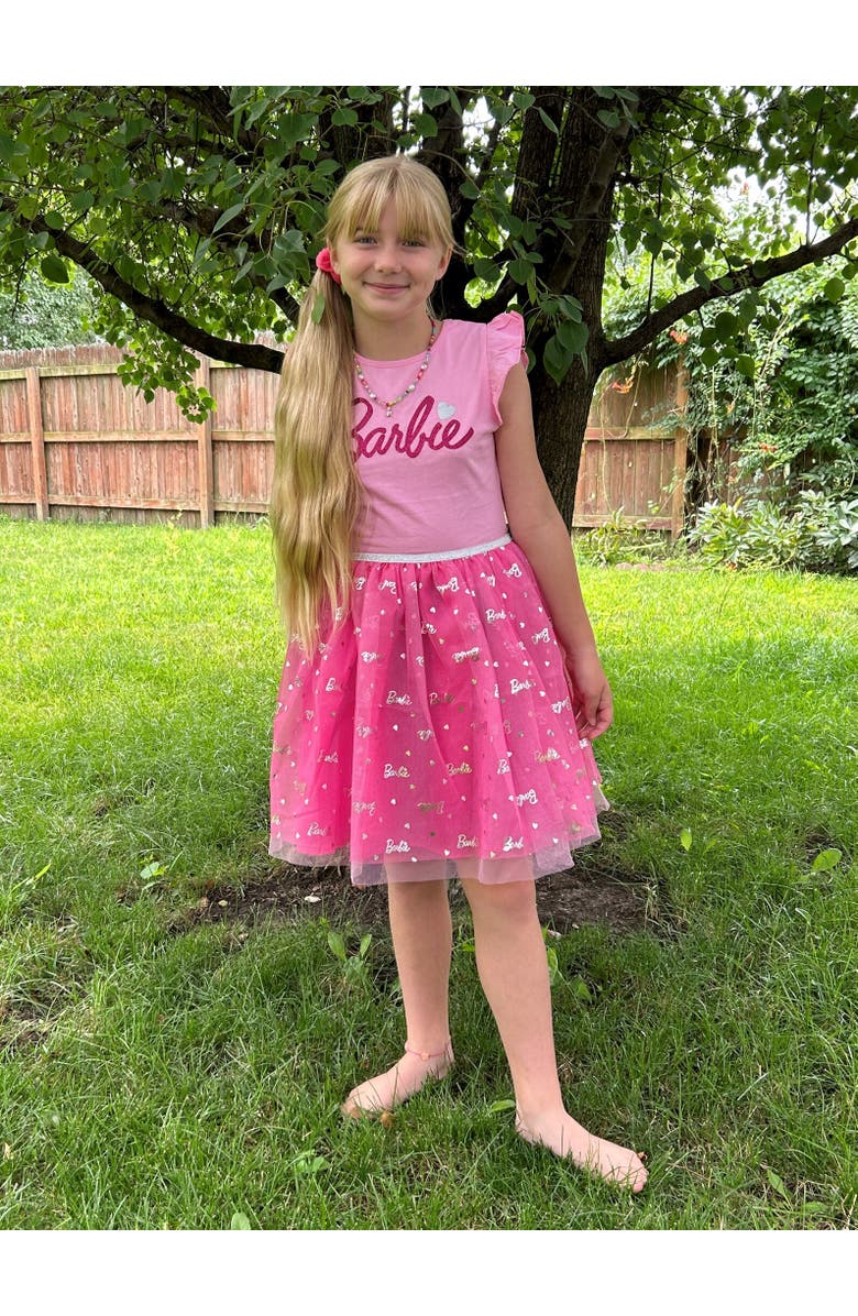 Barbie Sleeveless Tulle Dress, Alternate, color, Pink