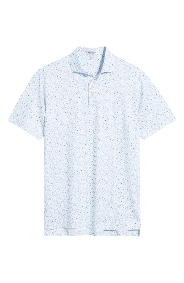 Peter Millar On the Hunt Performance Jersey Polo, Alternate, color, White