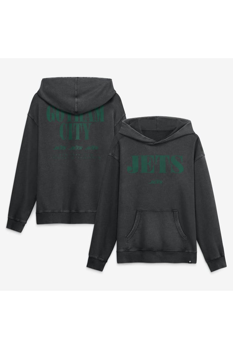 Men's Fanatics Black New York Jets Relaxed Intense Rivalry French Terry Hoodie, Main, color, Black