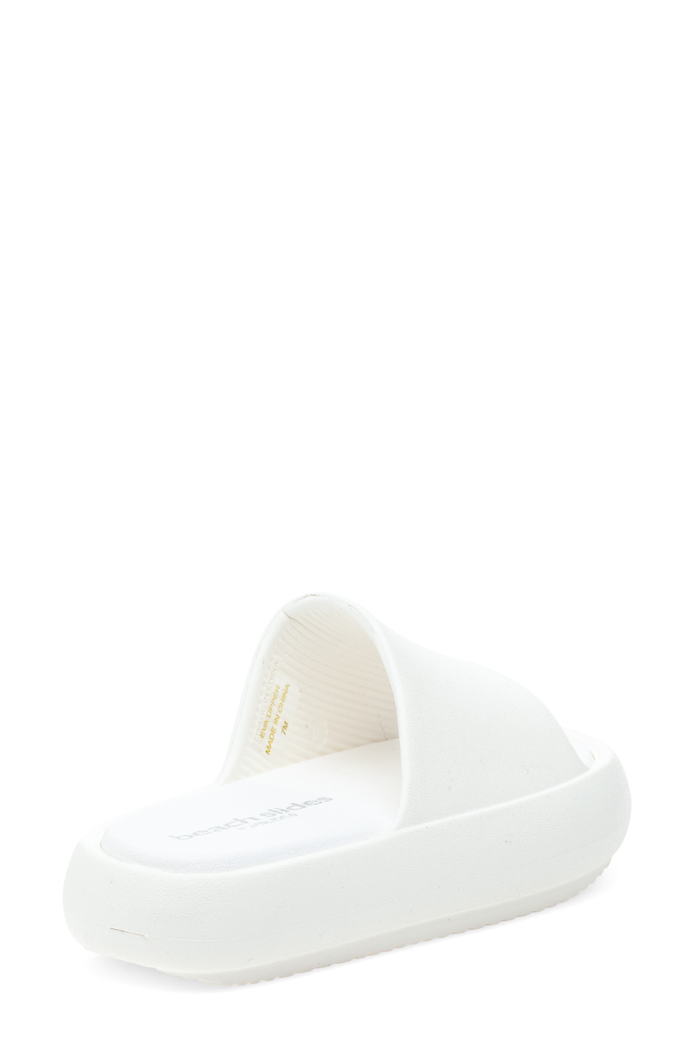 BEACH SLIDES Squish Slide Sandal, Alternate, color, WHITE EVA